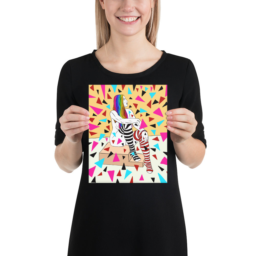 Colourful pose Poster