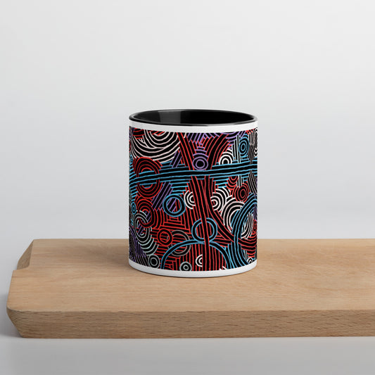 Puddles abstracts design Mug with Color Inside