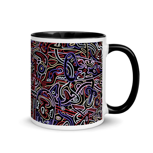 Basking Abstract design Mug with Colour Inside