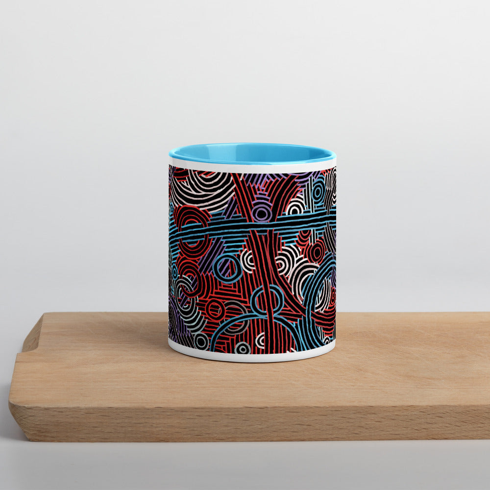 Puddles abstracts design Mug with Color Inside