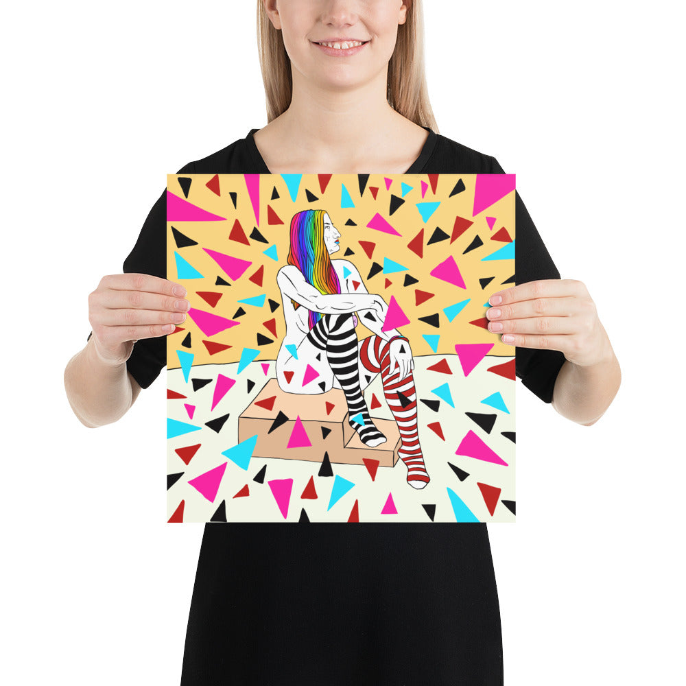 Colourful pose Poster