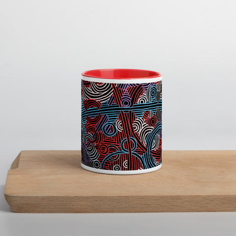 Puddles abstracts design Mug with Color Inside