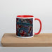 Puddles abstracts design Mug with Color Inside